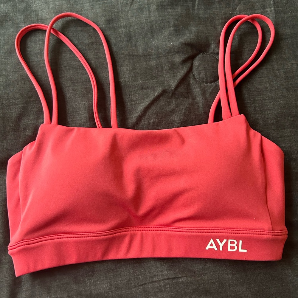 AYBL Essential Bandeau Sports Bra in Pink XS